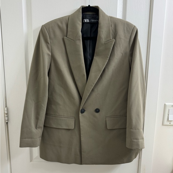 Oversized Olive Green Blazer [XS] - Picture 2 of 3